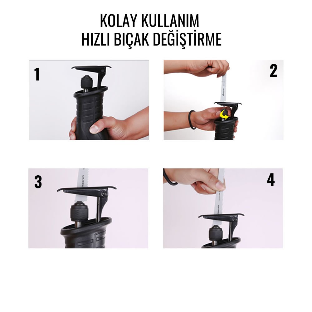 BoschPlus BP017 Elektrikli Tilki Kuyruğu Testere (Mavi) SDS