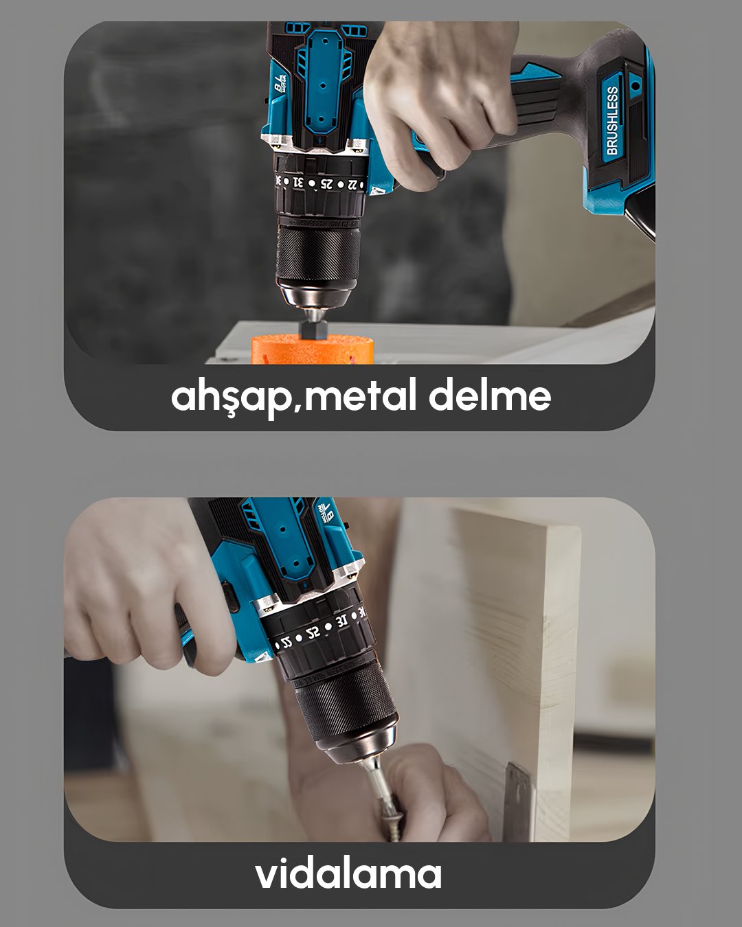 Bosch Plus BP006 Kömürsüz 58vf 5ah Çelik Gövde Çelik Şanzıman Bakır Sargılı 5 Pilli Çift Akülü Vidalama Şarjlı Matkap 84 Parça kullanım alanları