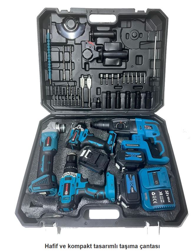 Bosch Plus BP001 Akülü Ultra 4lü Set Makina 58vf 5ah